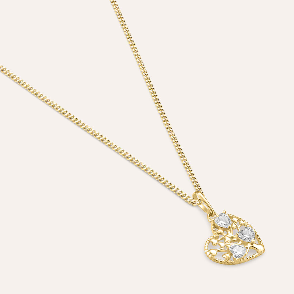 Pendente Po&egrave;me Oro Giallo Cubic Zirconia