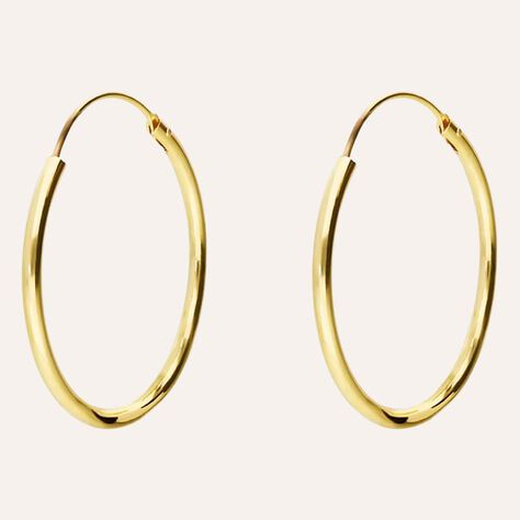 Orecchini a cerchio placcato oro - Orecchini a Cerchio Donna | Stroili
