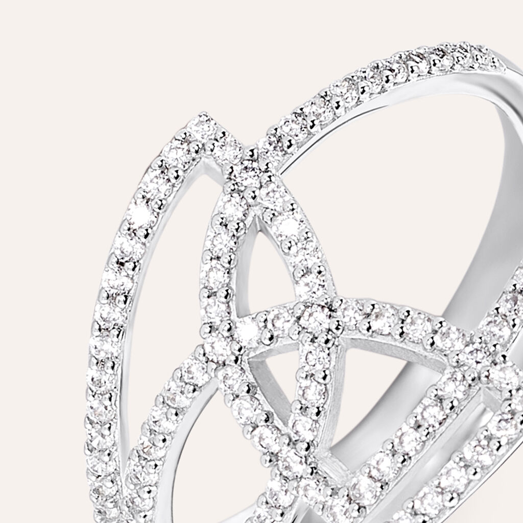 Anello Fascia Silver Elegance Argento Rodiato Cubic Zirconia