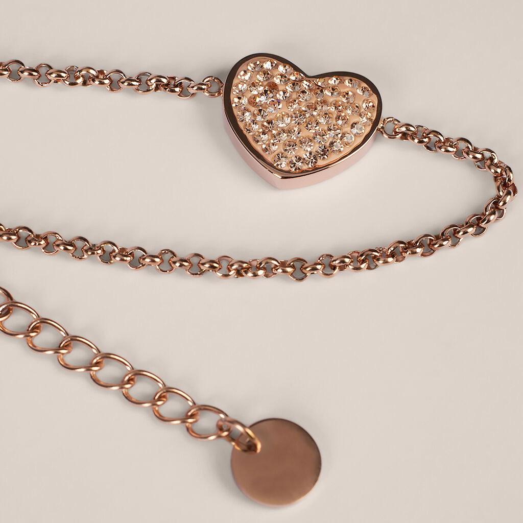 Bracciale Lady Phantasya Acciaio Rosa Cristallo - Bracciali Love Donna | Stroili