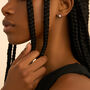 Orecchini Lobo Punto Luce Claire Oro Bianco Cubic Zirconia