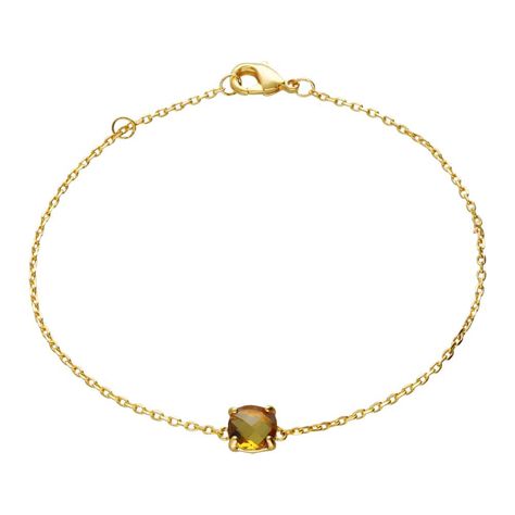 Bracciale placcato oro con pietra color ambraGirocollo placcato oro con pietra rosso con zirconi - Bracciali Amicizia Donna | Stroili