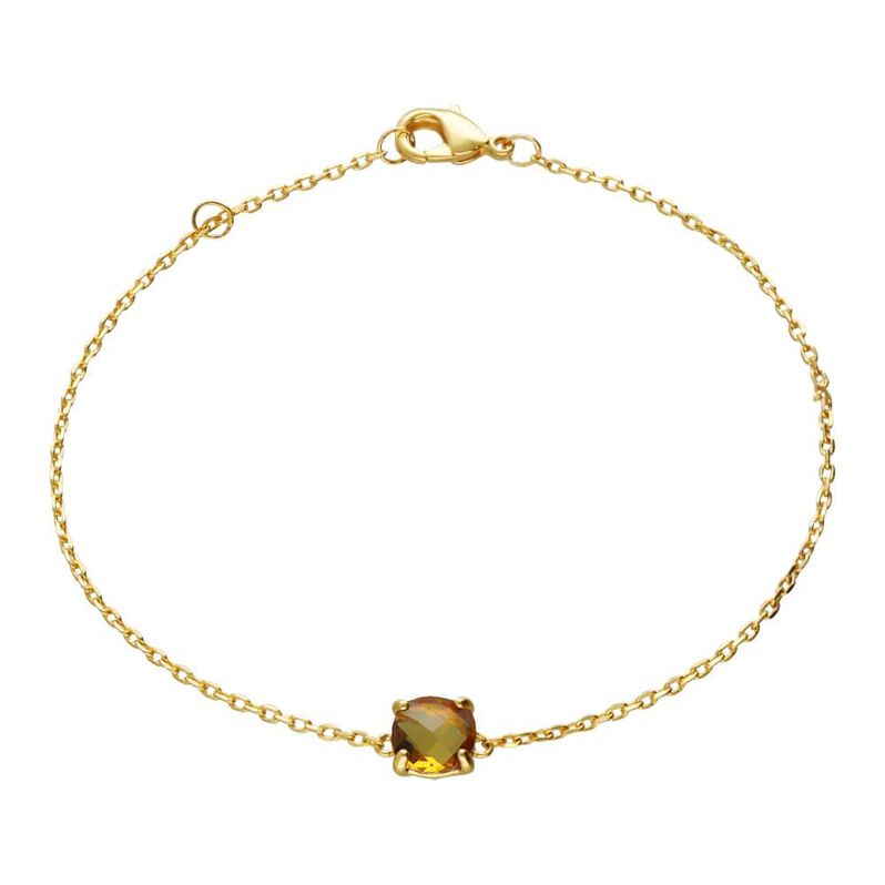 Bracciale placcato oro con pietra color ambraGirocollo placcato oro con pietra rosso con zirconi - Bracciali Amicizia Donna | Stroili