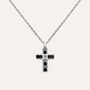 Collana Man Code Acciaio Bicolore Bianco / Nero Cubic Zirconia
