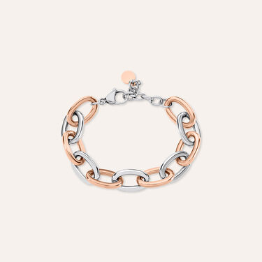 Bracciale Sunrise Acciaio Bicolore Bianco / Rosa
