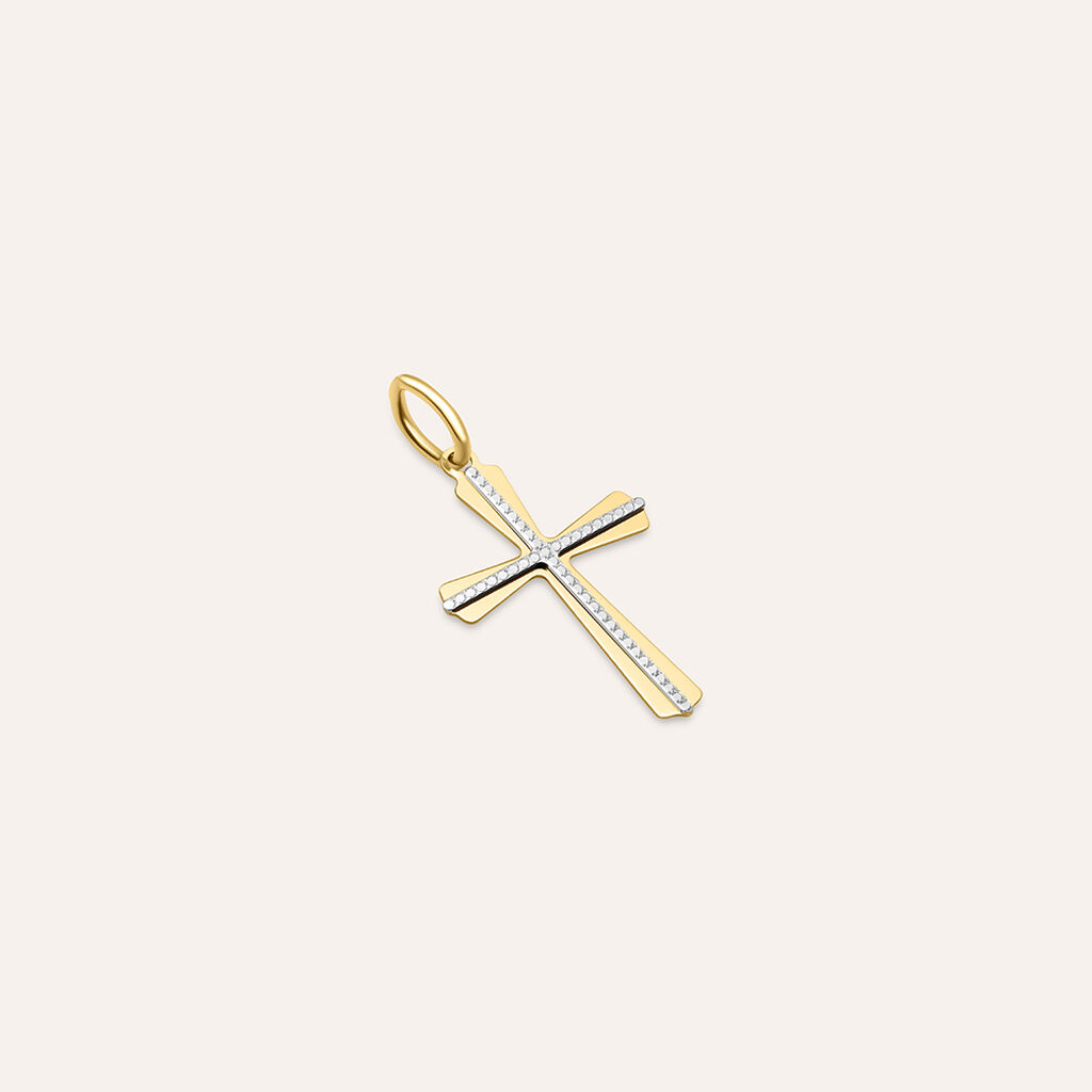 Pendente Holy Oro Bicolore - Ciondoli con Incisione Unisex | Stroili