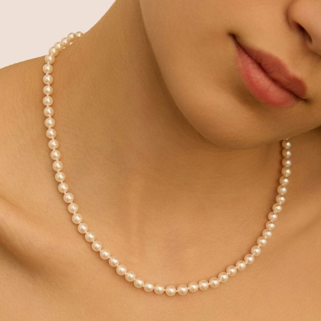 Collana Gabrielle Oro Bianco Perla Akoya - Collane Donna | Stroili