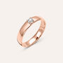 Fede Comoda 4 mm Oro Rosa Diamante