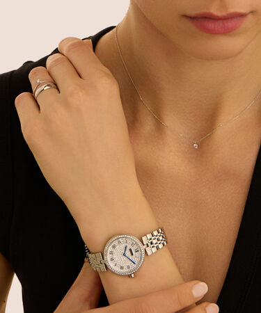 Collana Punto Luce Grace Oro Bianco Diamante
