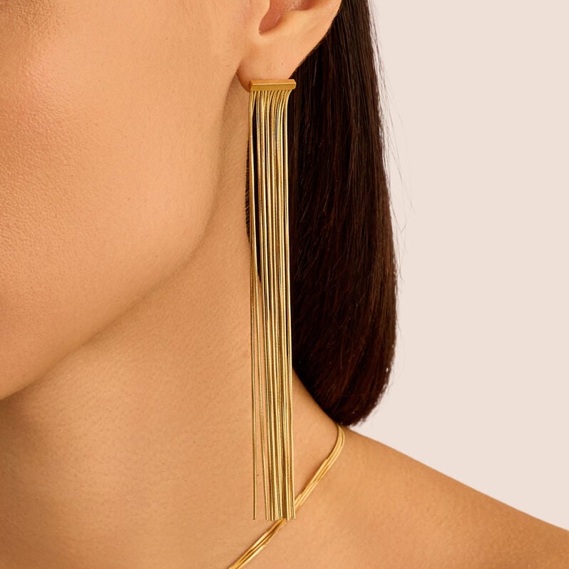 Orecchini Pendenti Radiance Acciaio Dorato - Orecchini Pendenti Donna | Stroili