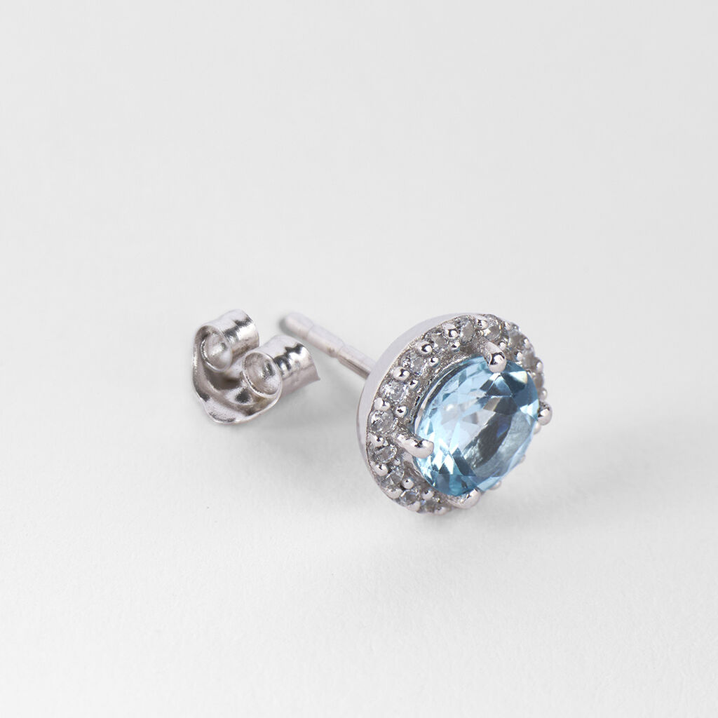 Orecchini Lobo Punto Luce Amélie Oro Bianco Topazio Cubic Zirconia - Orecchini a Lobo Donna | Stroili