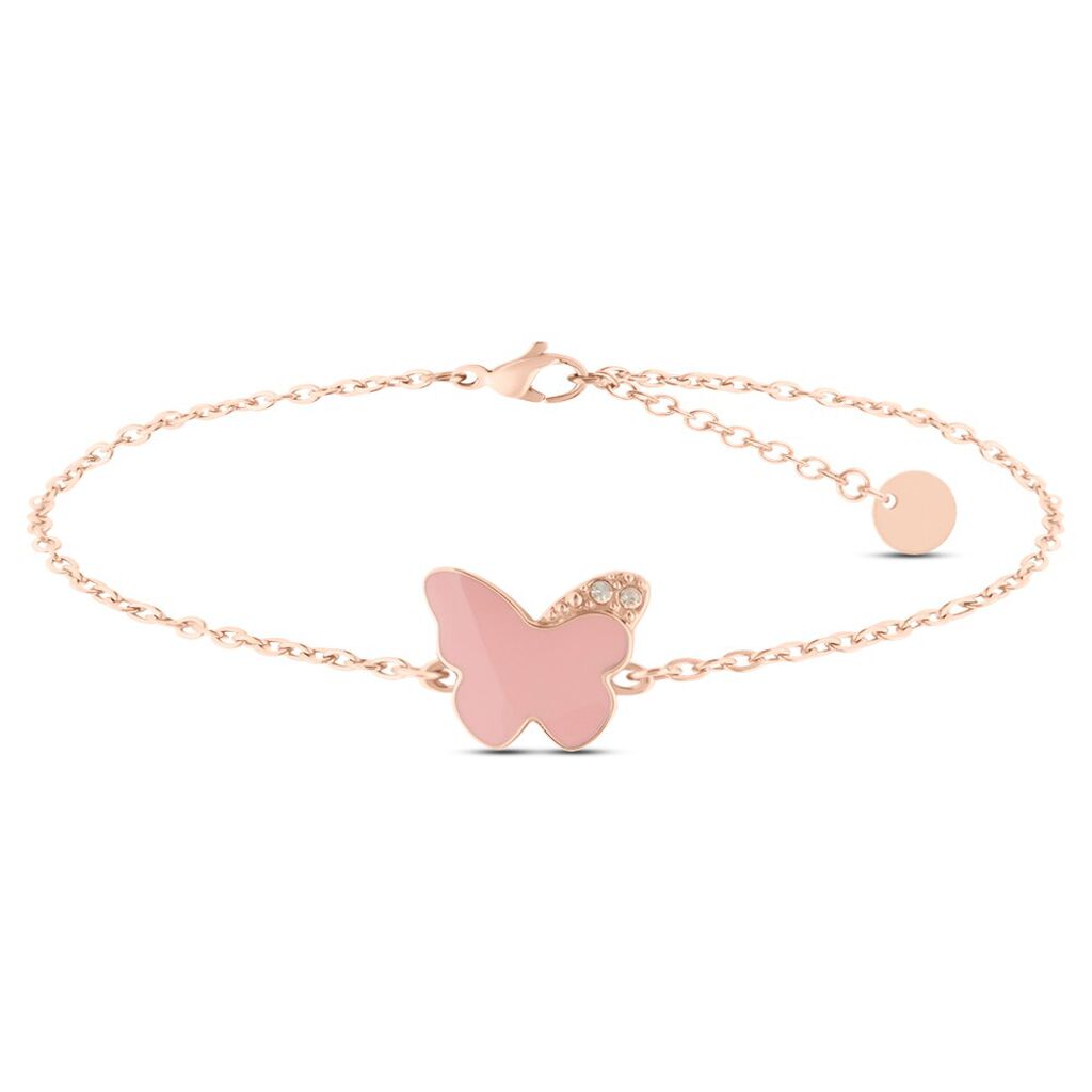Bracciale Lady Sweet Acciaio Rosa Cristallo - Bracciali Donna | Stroili