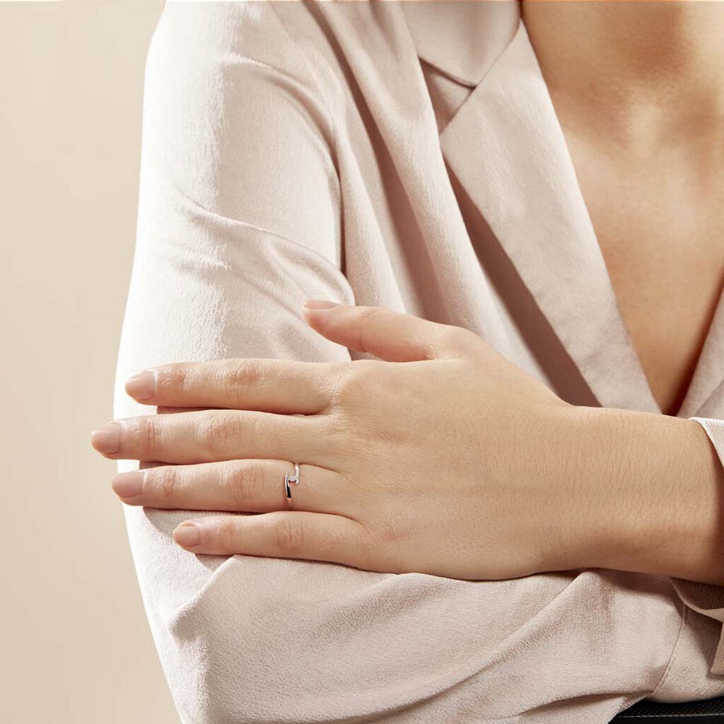 Anello Solitario Sophia Oro Bianco Diamante