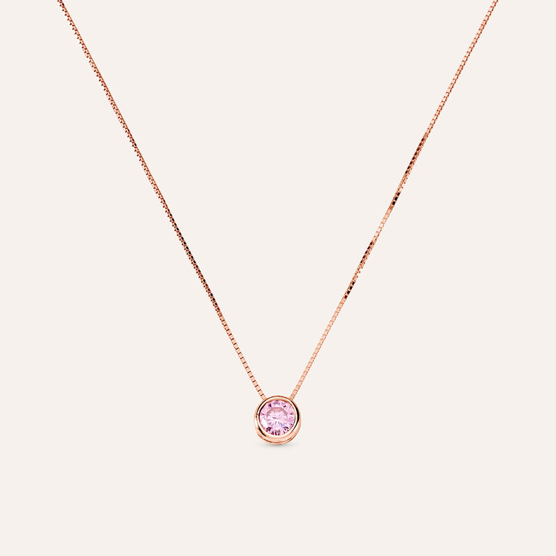 Collana Punto Luce Silver Rainbow Argento Rosa Cubic Zirconia - Collane Punto Luce Donna | Stroili