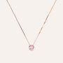 Collana Punto Luce Silver Rainbow Argento Rosa Cubic Zirconia