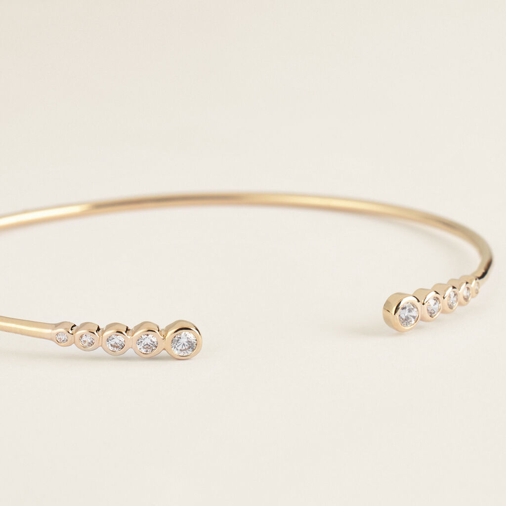 Bangle Golden Dream Placcato Oro Giallo Cubic Zirconia