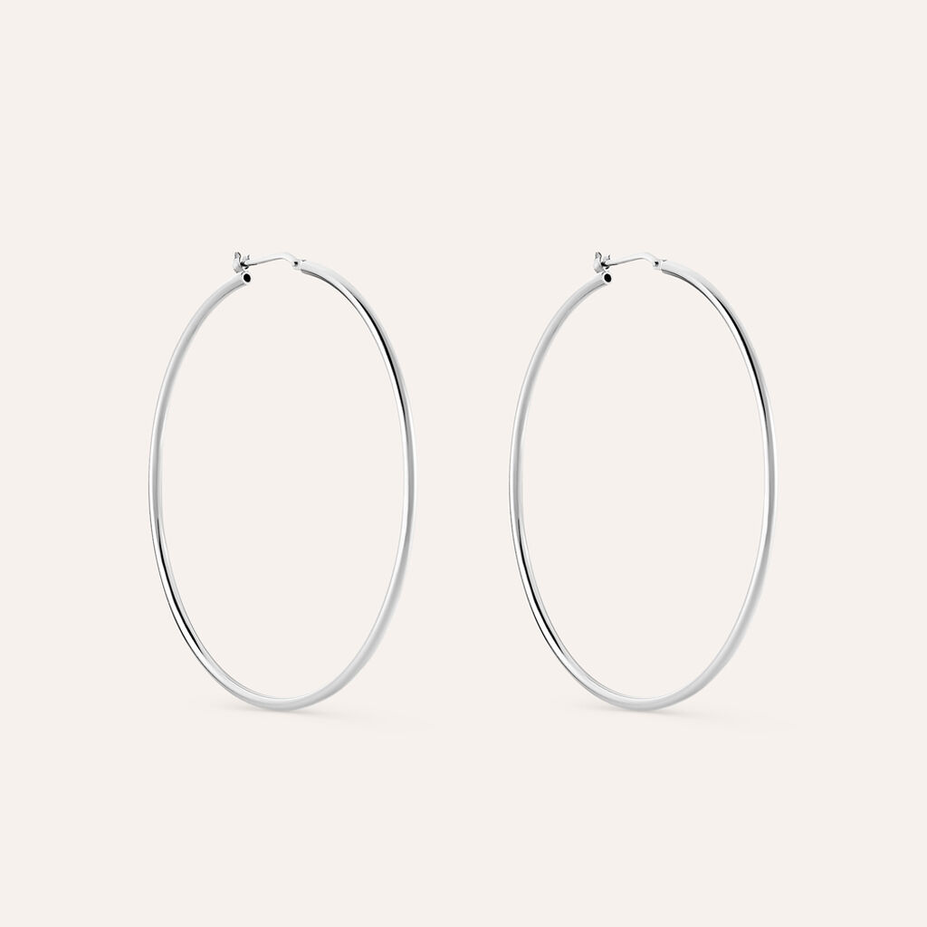 Orecchini A Cerchio Silver Collection Argento Rodiato