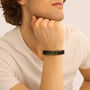 Bracciale Man Code Ottone Nero Labradorite