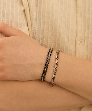 Bracciale Catena Man Code Acciaio Bicolore