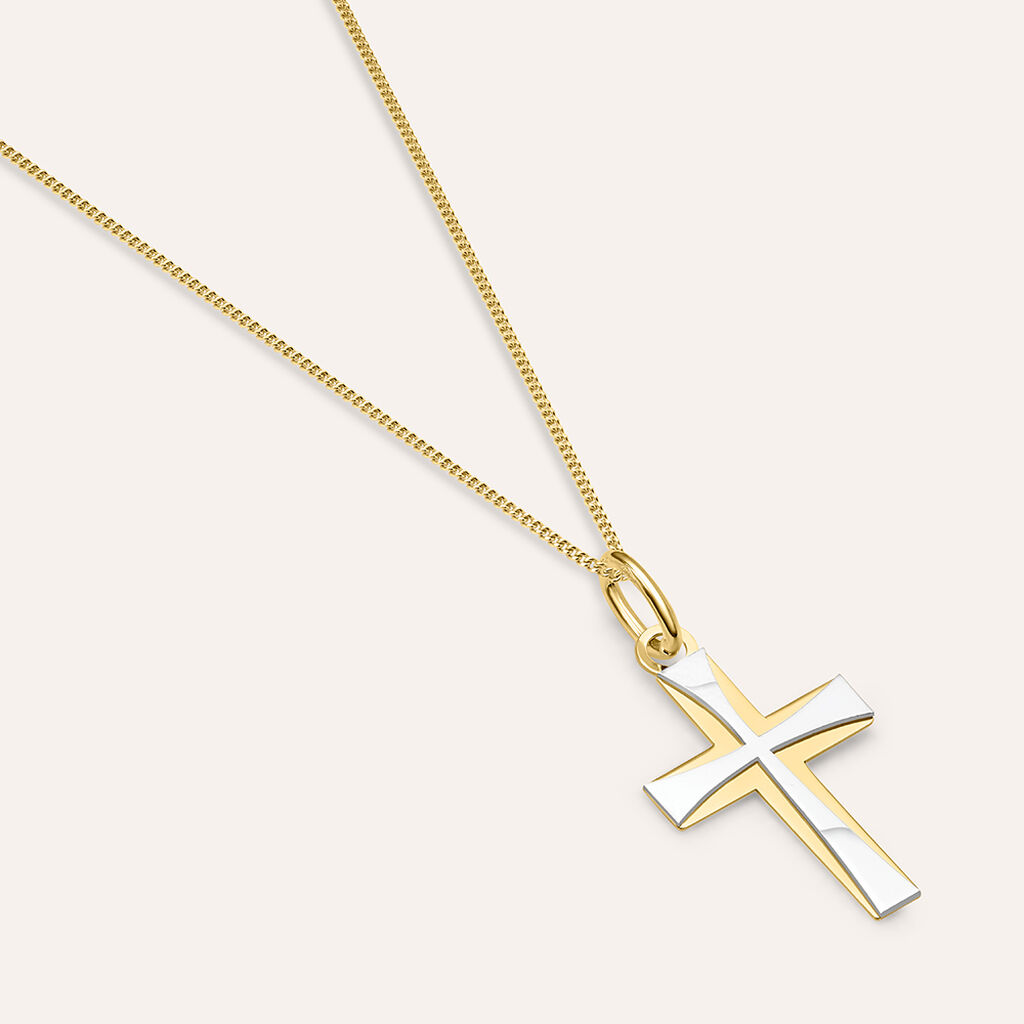 Pendente Holy Oro Bicolore - Ciondoli con Incisione Unisex | Stroili