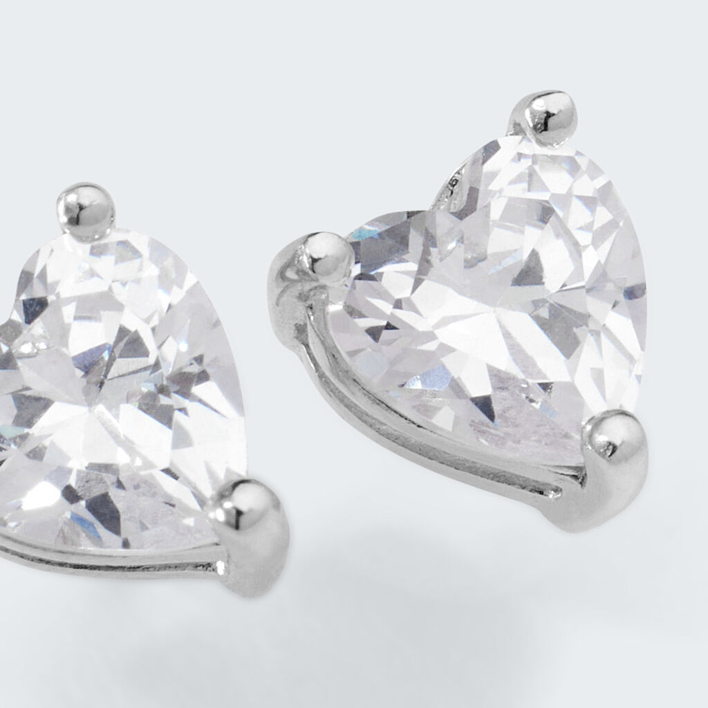 Orecchini Lobo Punto Luce Silver Elegance Argento Rodiato Cubic Zirconia - Orecchini a Lobo Donna | Stroili