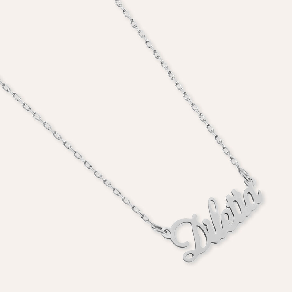 Collana Diletta Gold Names Oro Bianco