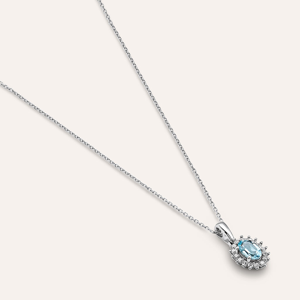 Collana Amélie Oro Bianco Topazio Cubic Zirconia - Collane Donna | Stroili