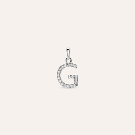 Pendente Poème Oro Bianco Cubic Zirconia - Ciondoli Donna | Stroili