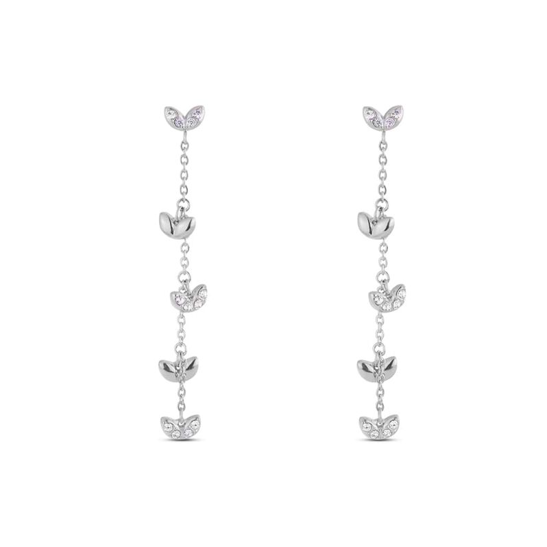 Orecchini pendenti Lady Chic Acciaio Foglie e Cristalli - Orecchini Pendenti Donna | Stroili