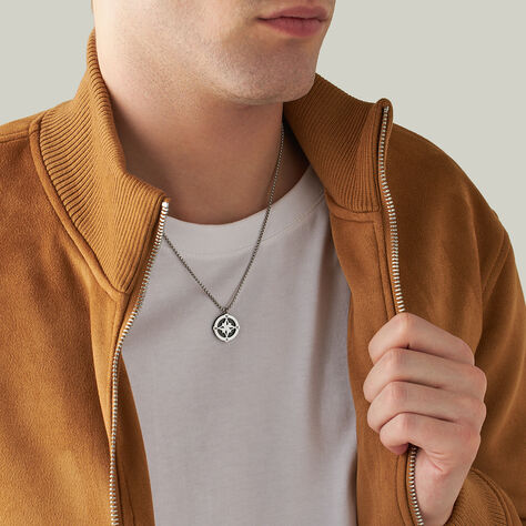 Collana Man Code Acciaio Bicolore Bianco / Nero - Collane Uomo | Stroili