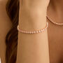 Bracciale Tennis Romantic Shine Metallo Rosa Cristallo