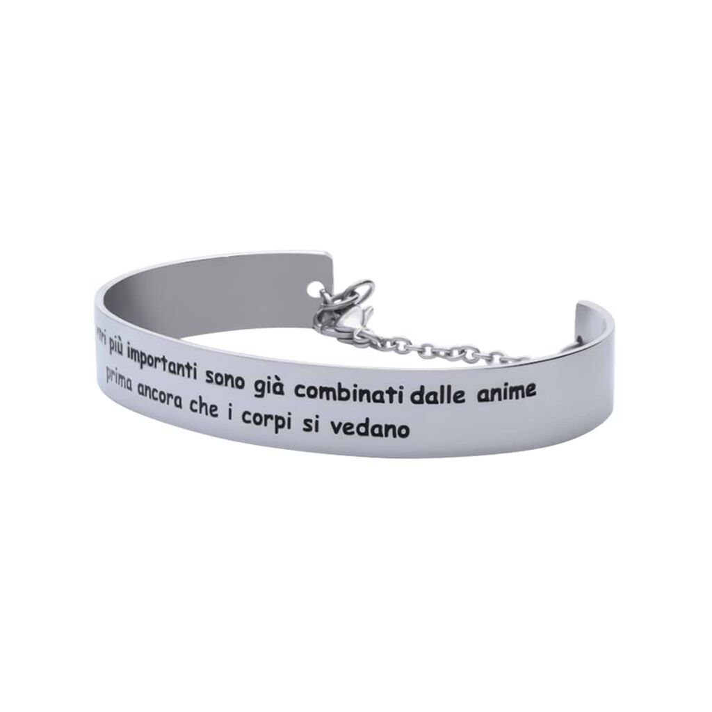 Bangle Gli incontri più importanti sono già combinati dalle anime prima ancora che i corpi si vedano in acciaio - Bracciali Donna | Stroili