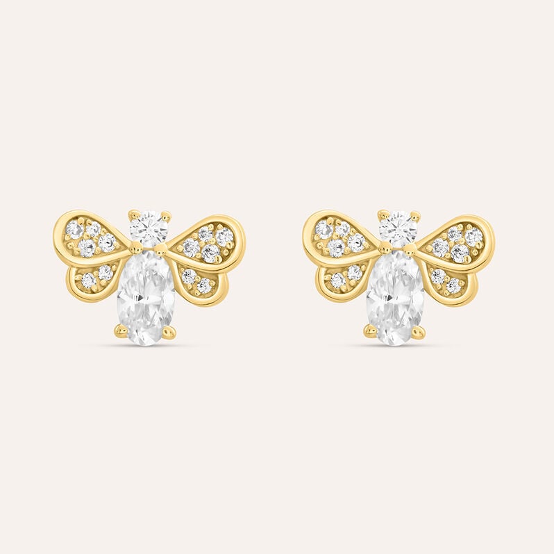 Orecchini Lobo Claire Oro Giallo Cubic Zirconia - Orecchini a Lobo Donna | Stroili