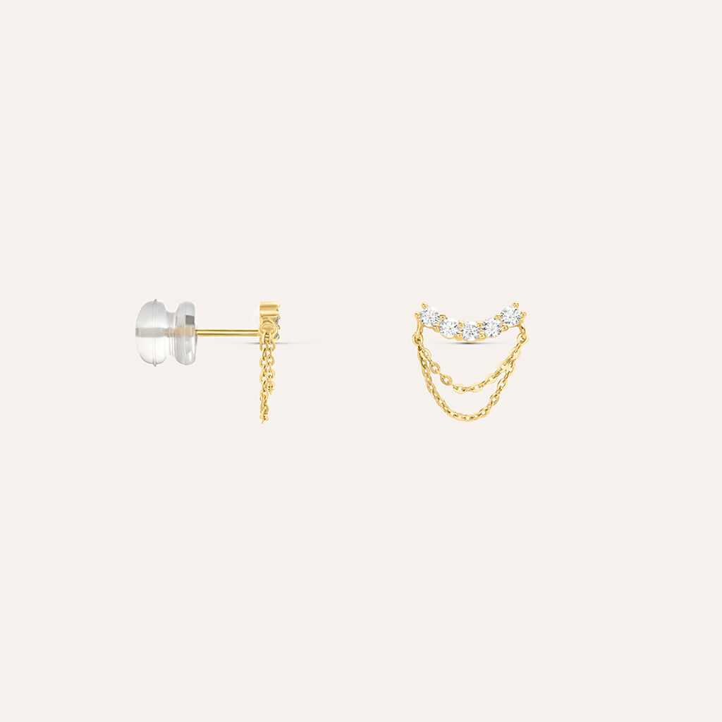 Mono Orecchino Lobo Bon Ton Oro Giallo Cubic Zirconia - Mono Orecchino Donna | Stroili