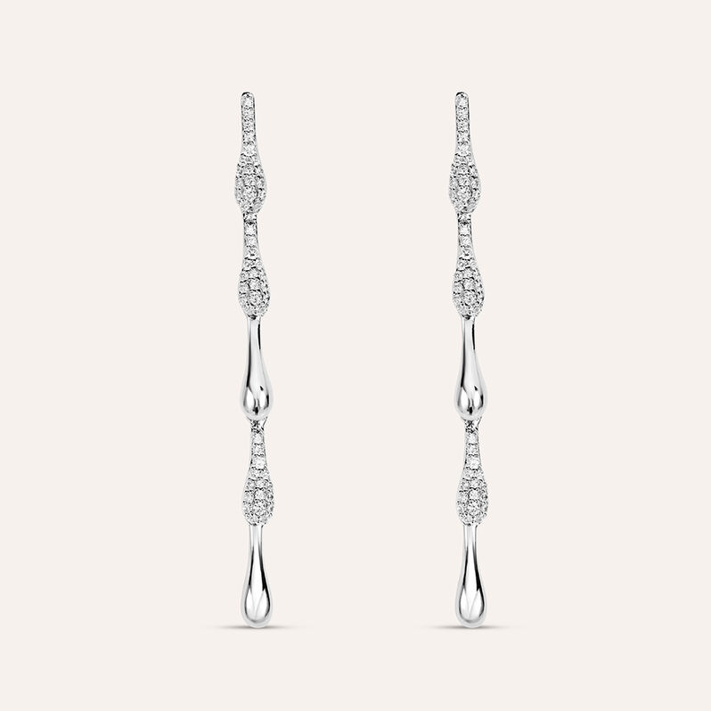 Orecchini Pendenti Silver Shine Argento Rodiato Cubic Zirconia - Orecchini Pendenti Donna | Stroili