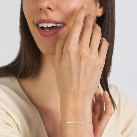 Bracciale Claire Oro Bianco Cubic Zirconia - Bracciali Amicizia Donna | Stroili