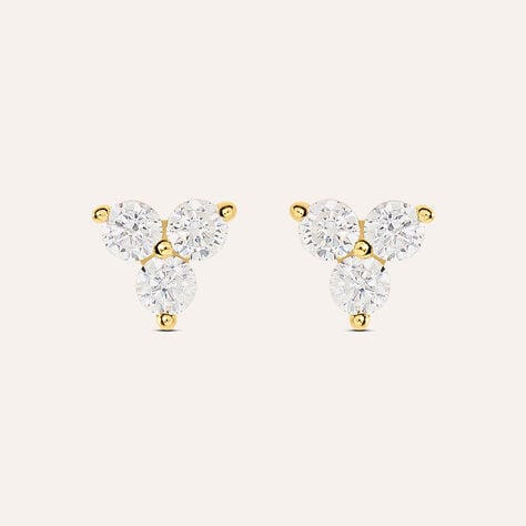 Orecchini Lobo Silver Glow Argento Dorato Cubic Zirconia - Orecchini a Lobo Donna | Stroili