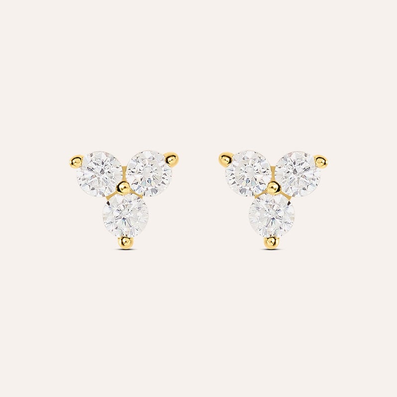Orecchini Lobo Silver Glow Argento Dorato Cubic Zirconia - Orecchini a Lobo Donna | Stroili