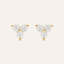 Orecchini Lobo Silver Glow Argento Dorato Cubic Zirconia