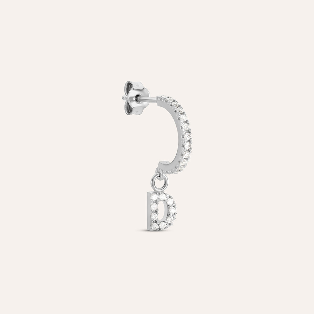 Mono Orecchino A Cerchio Silver Moments Argento Rodiato Cubic Zirconia - Mono Orecchino Donna | Stroili