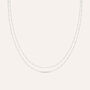 Collana Doppio Filo Silver Collection Argento Rodiato