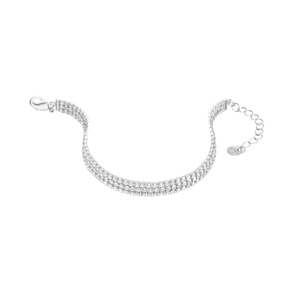 Bracciale Tennis Romantic Shine Metallo Cristallo - Bracciali Tennis Donna | Stroili