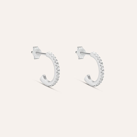 Orecchini A Cerchio Silver Rainbow Argento Rodiato Cubic Zirconia - Orecchini a Cerchio Donna | Stroili