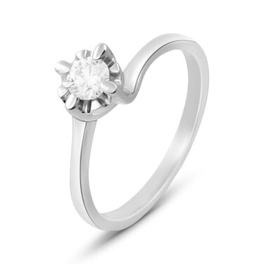 Anello Solitario Valentino Diamazing Oro Bianco Diamante