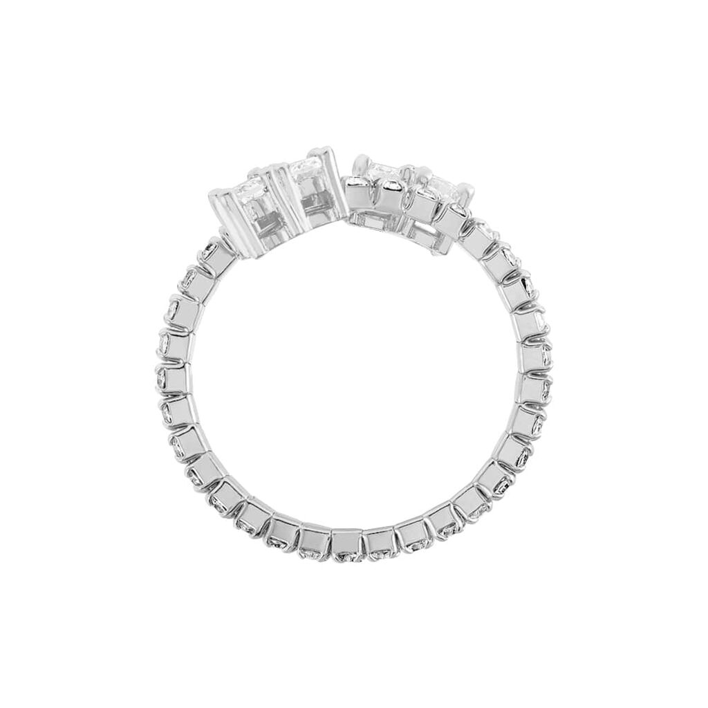 Anello in metallo rodiato e strass - Anelli Donna | Stroili