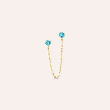 Mono Orecchino Lobo Bon Ton Oro Giallo Cubic Zirconia