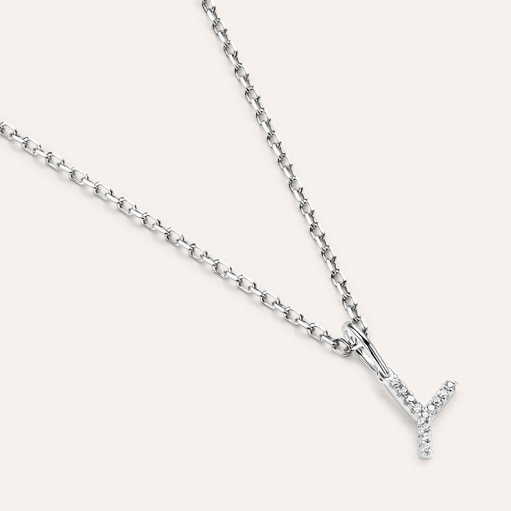 Pendente Sophia Oro Bianco Diamante - Ciondoli Donna | Stroili