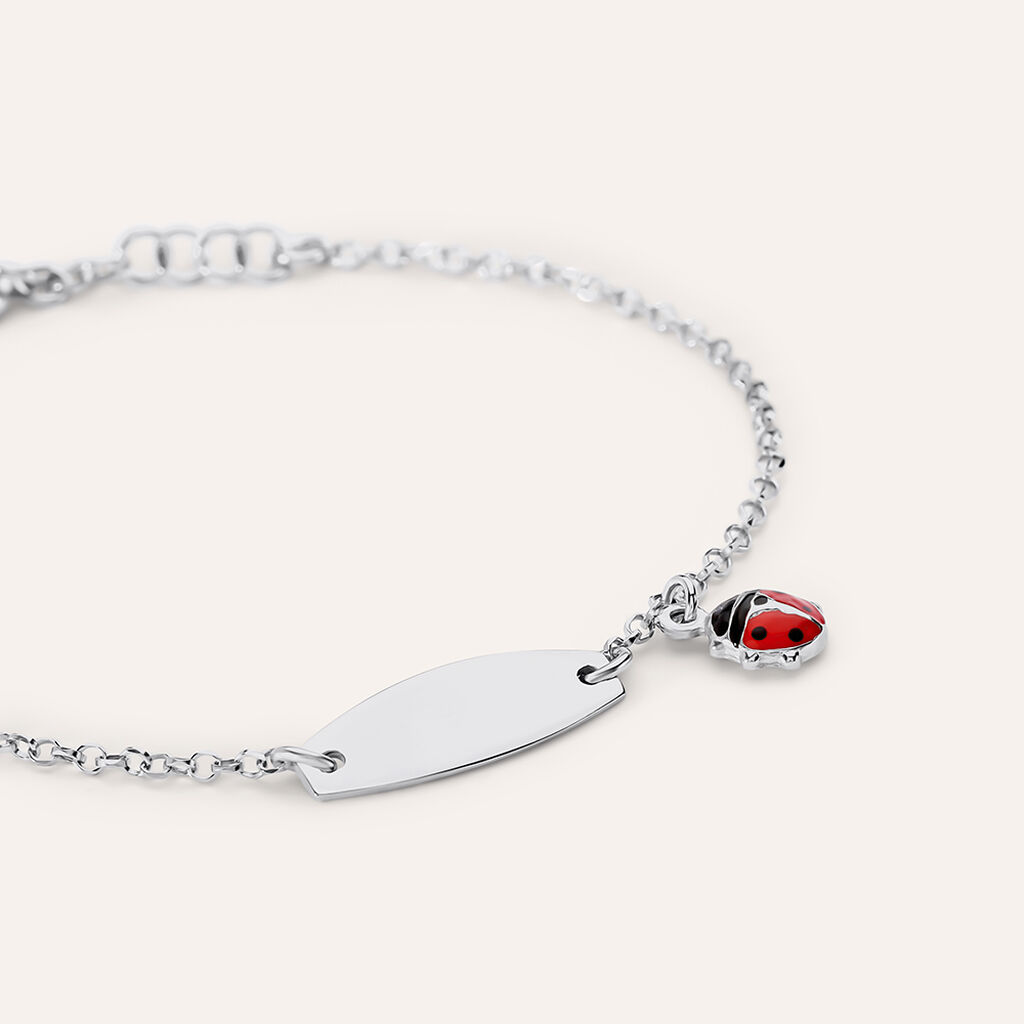 Bracciale Con Targhetta Silver Baby Argento Rodiato