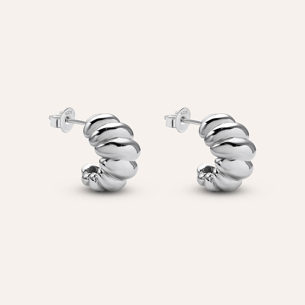 Orecchini A Cerchio Silver Collection Argento Rodiato - Orecchini Donna | Stroili