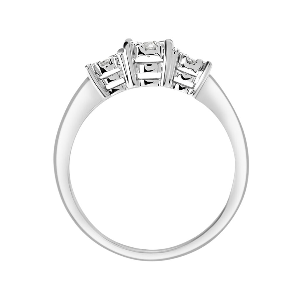 Anello Trilogy Petali Oro Bianco E Diamanti - Anelli con Pietre Donna | Stroili